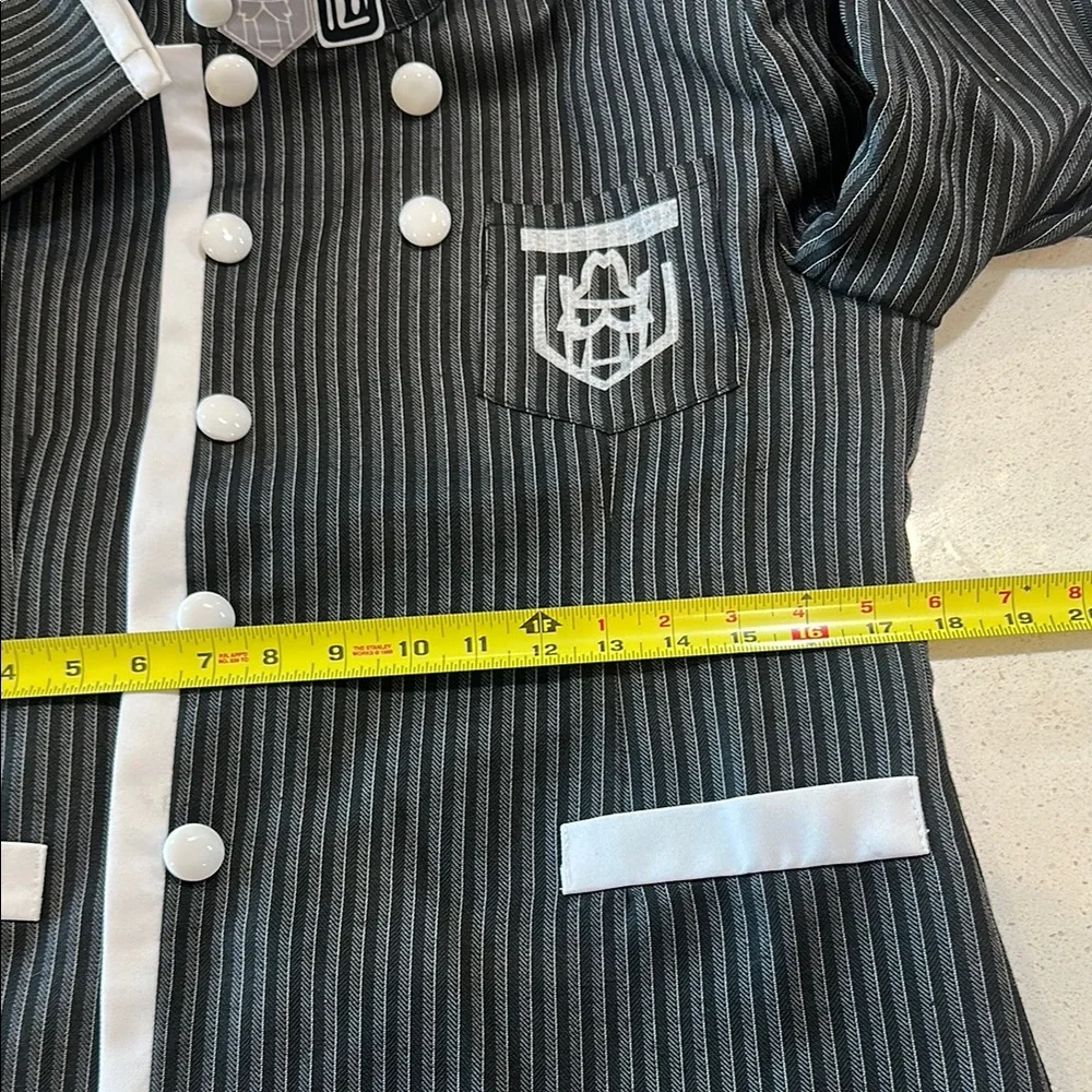 ANIME  BLAZER . BLACK & WHITE STRIPED FINE QUALITY FABRIC EUC